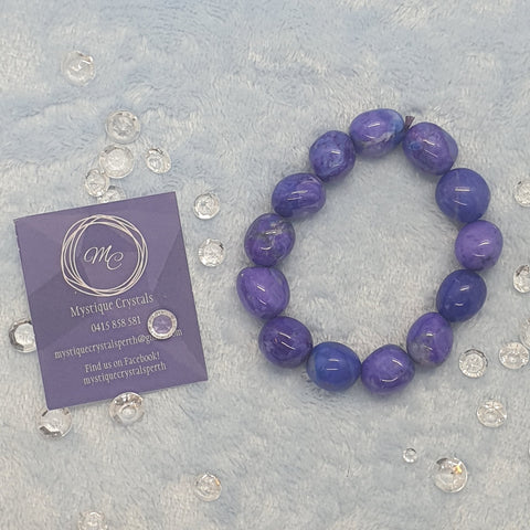 Purple Howlite Tumble Stone Bracelet