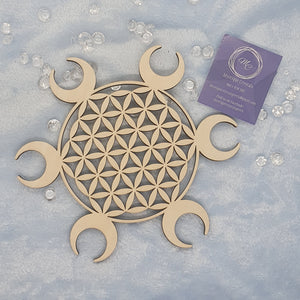 Flower of Life & Moons Crystal Grid