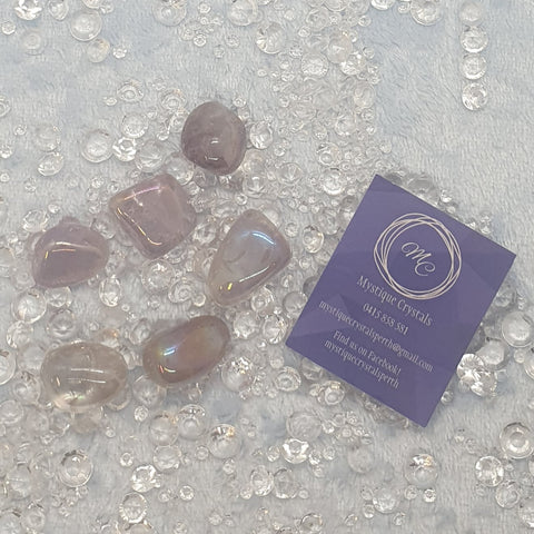 Amethyst Aura Tumble Stones