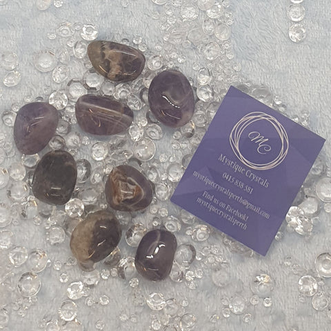 Chevron Amethyst Tumble Stones