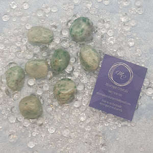 Green Spotted Jade Tumble Stones