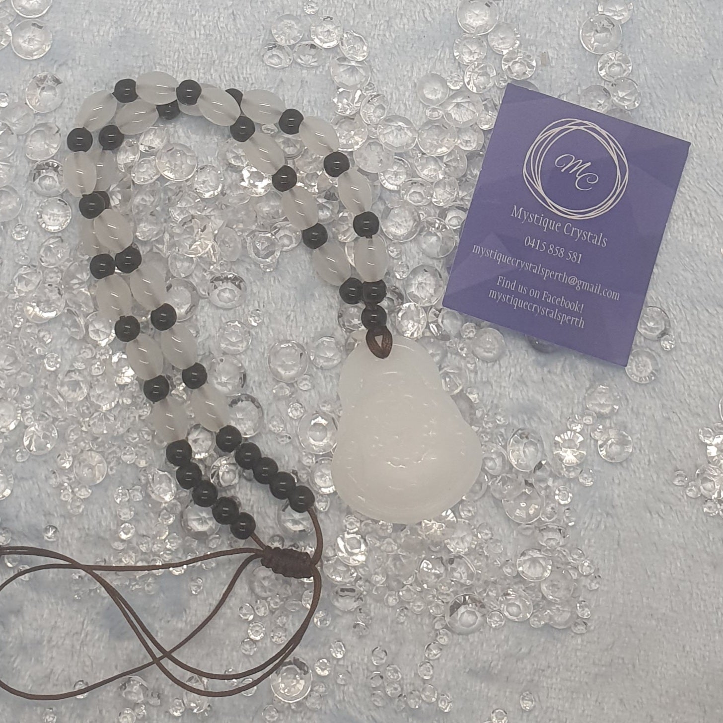 White Jade Buddha Necklace