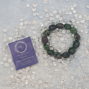 Ruby Zoistite Tumble Stone Bracelets