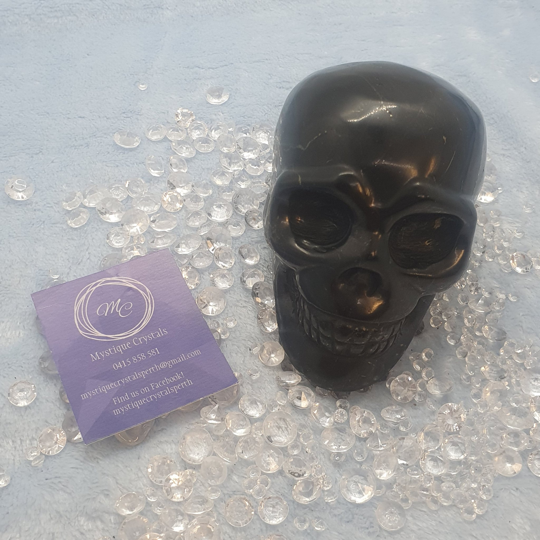 Shungite Skull