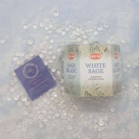 White Sage Backflow Incense Cones