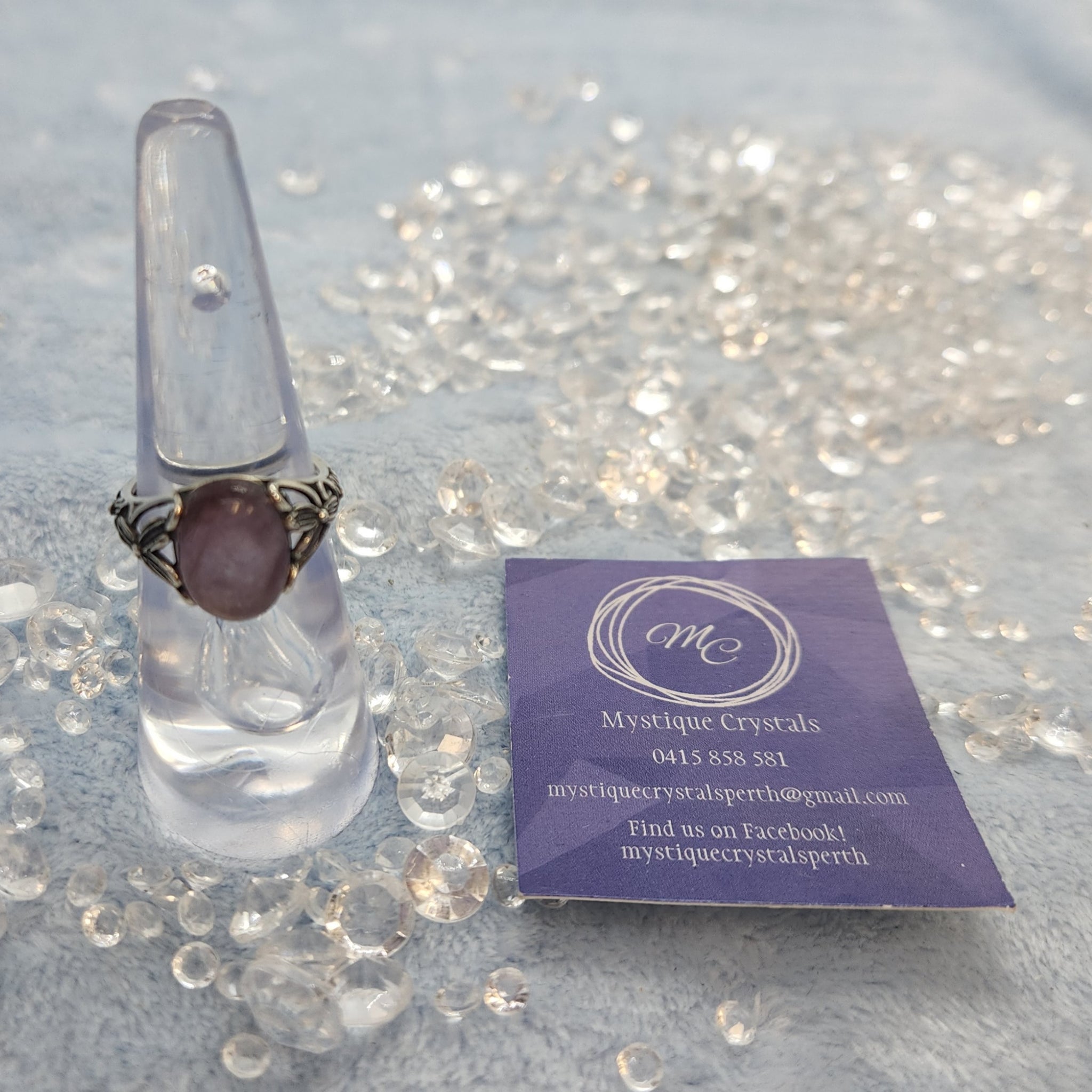 Lepidolite Sterling Silver Ring