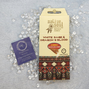 White Sage & Dragon's Blood Backflow Incense Cones