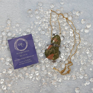 Unakite Perfume Necklace