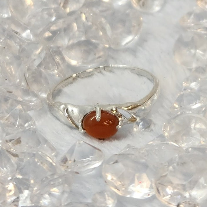 Carnelian Sterling Silver Ring